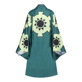 Kids Children Anime One Piece Wano Country Arc Roronoa Zoro Green Set Outfits Cosplay Costume Halloween Carnival Suit